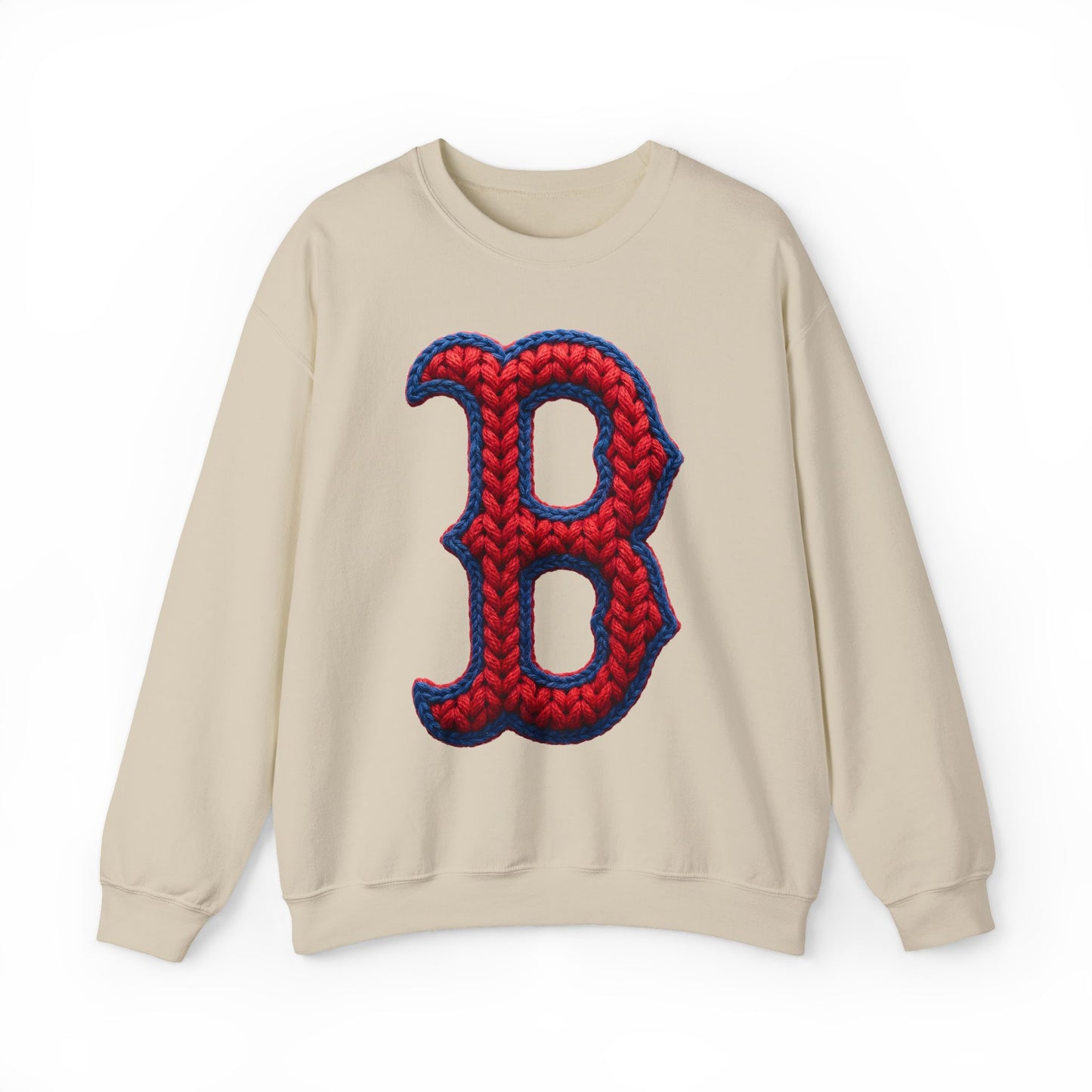 Spartan B Crewneck Knit-Print Gildan Sweatshirt