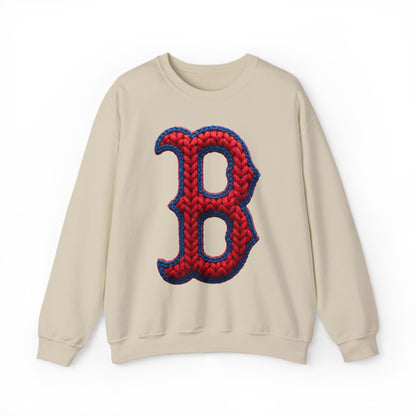 Spartan B Crewneck Knit-Print Gildan Sweatshirt