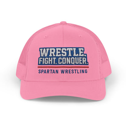 Spartan Wrestle. Fight. Conquer Trucker Snapback