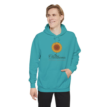 Indian Blanket Garden Script Oklahoma Hoodie | Comfort Colors