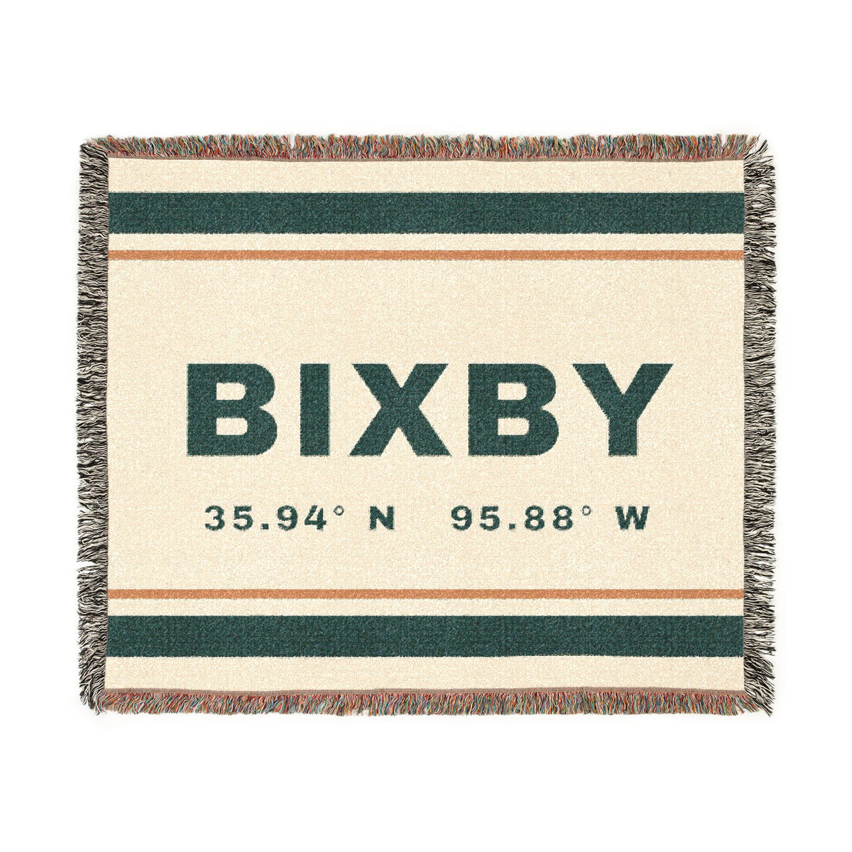 Bixby Coordinates Ticking Stripe Woven Throw Blanket