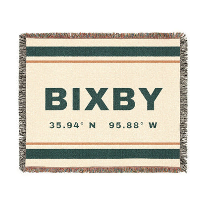 Bixby Coordinates Ticking Stripe Woven Throw Blanket