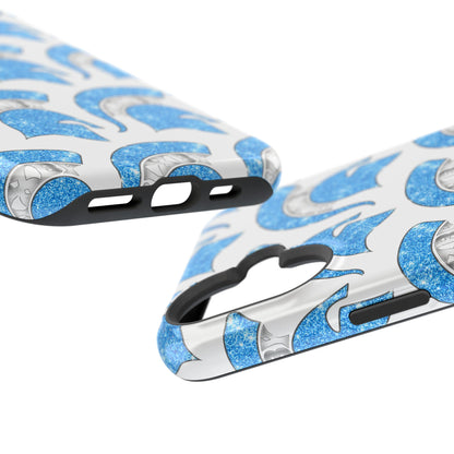 Bixby Spartan Blue Bling Logo Impact Resistant iPhone Case