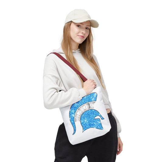 Bixby Spartans Blue Bling Polyester Tote Bag