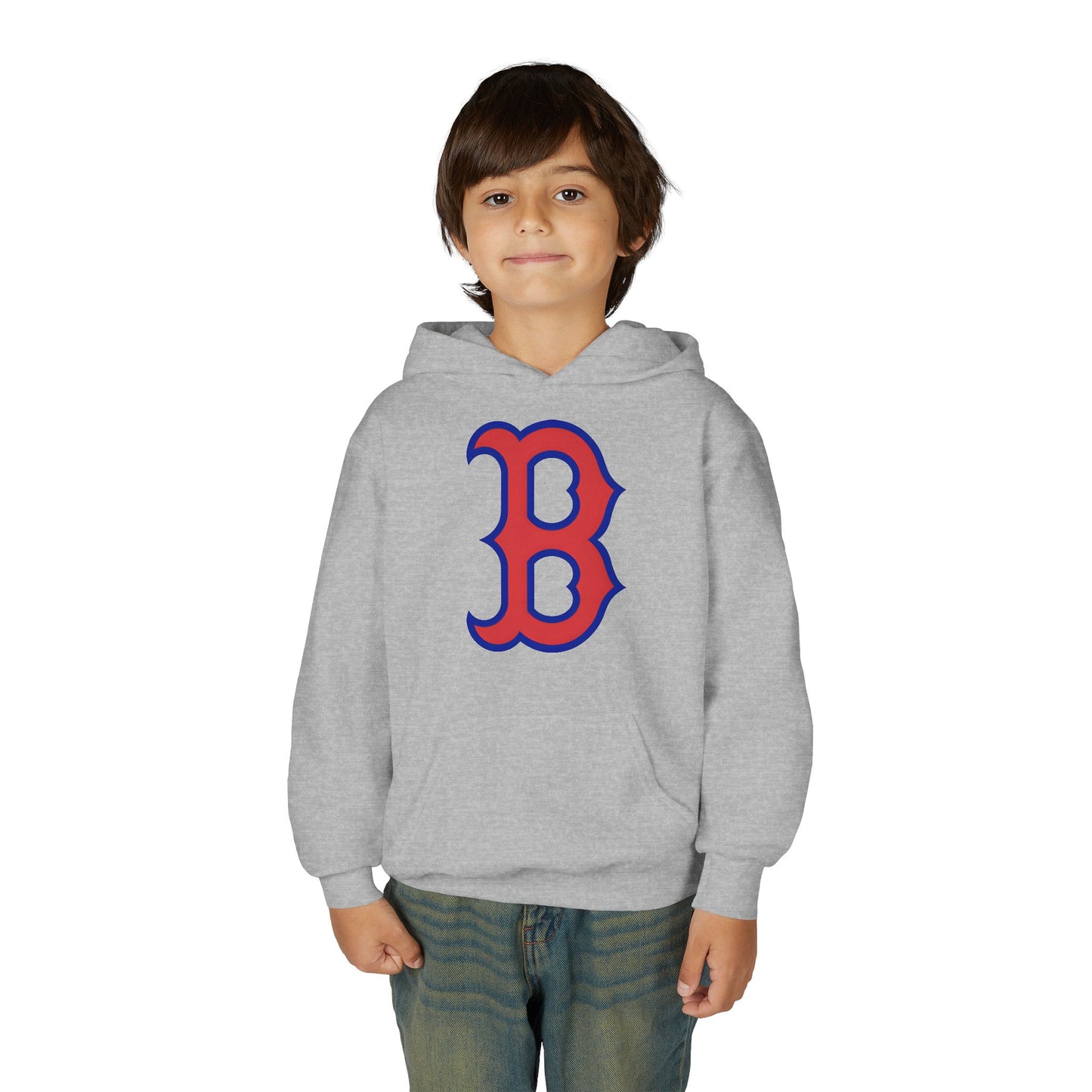 Youth Hoodie with Red & Blue 'B' Logo Youth Gildan Hoodie