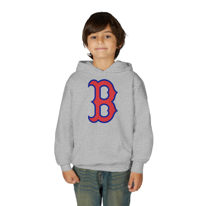 Youth Hoodie with Red & Blue 'B' Logo Youth Gildan Hoodie