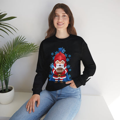 Spartan Football Santa Gildan Sweatshirt With Sleeve Print
