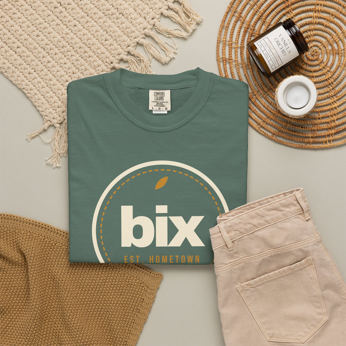 bix Stamp Bixby, Oklahoma Comfort Colors Tee