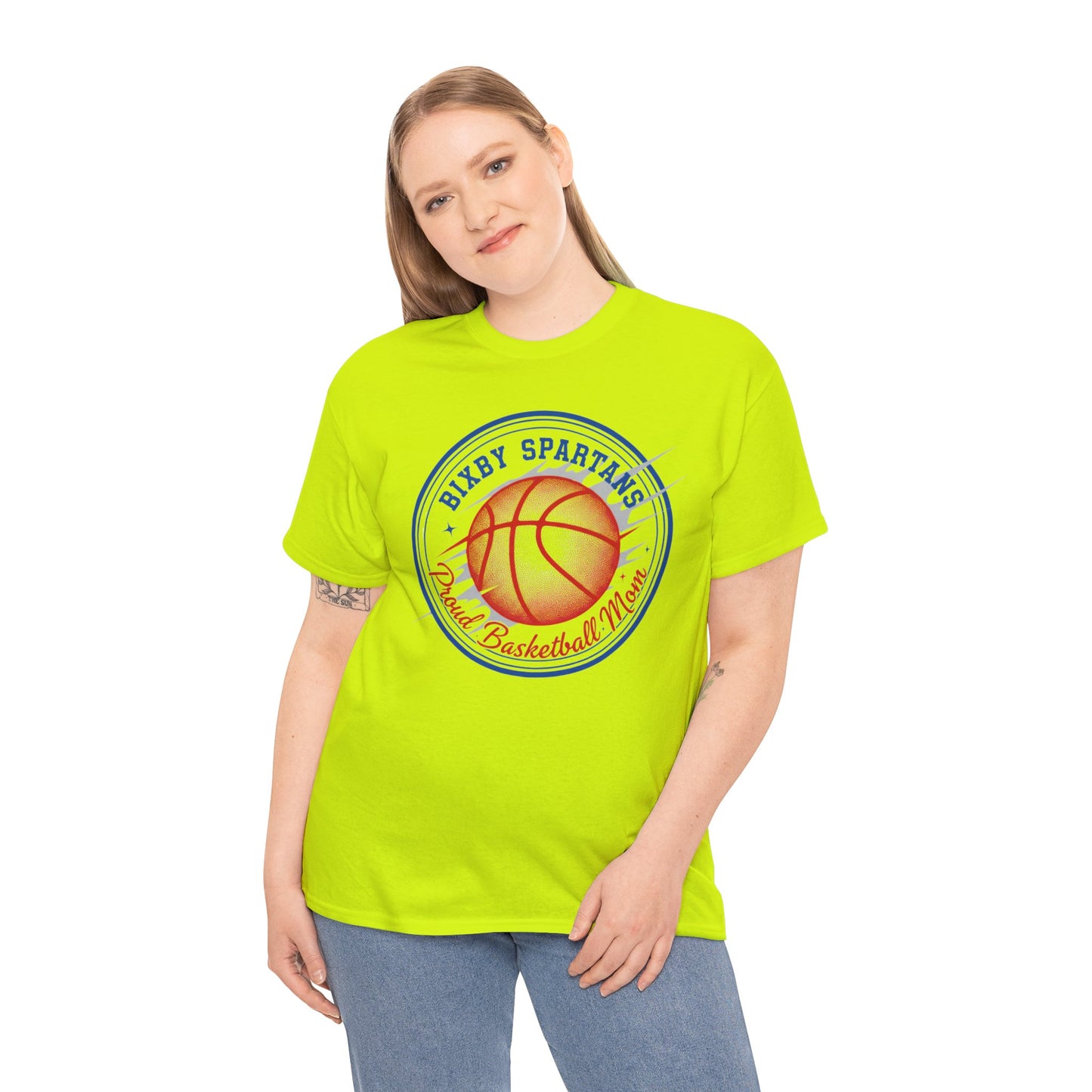 Bixby Spartans Basketball Mom Gildan Tee