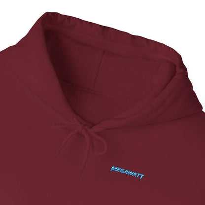 RV Megawatt Hoodie — Retro Camper Graphic Pullover with Sponsor Sleeve Logos