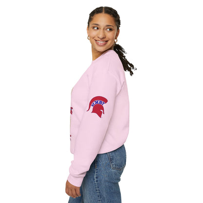 Spartan Logo Valentine XO Graphic Crewneck Sweatshirt