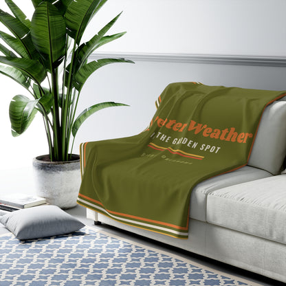 Sweater Weather in the Garden Spot Sherpa Blanket