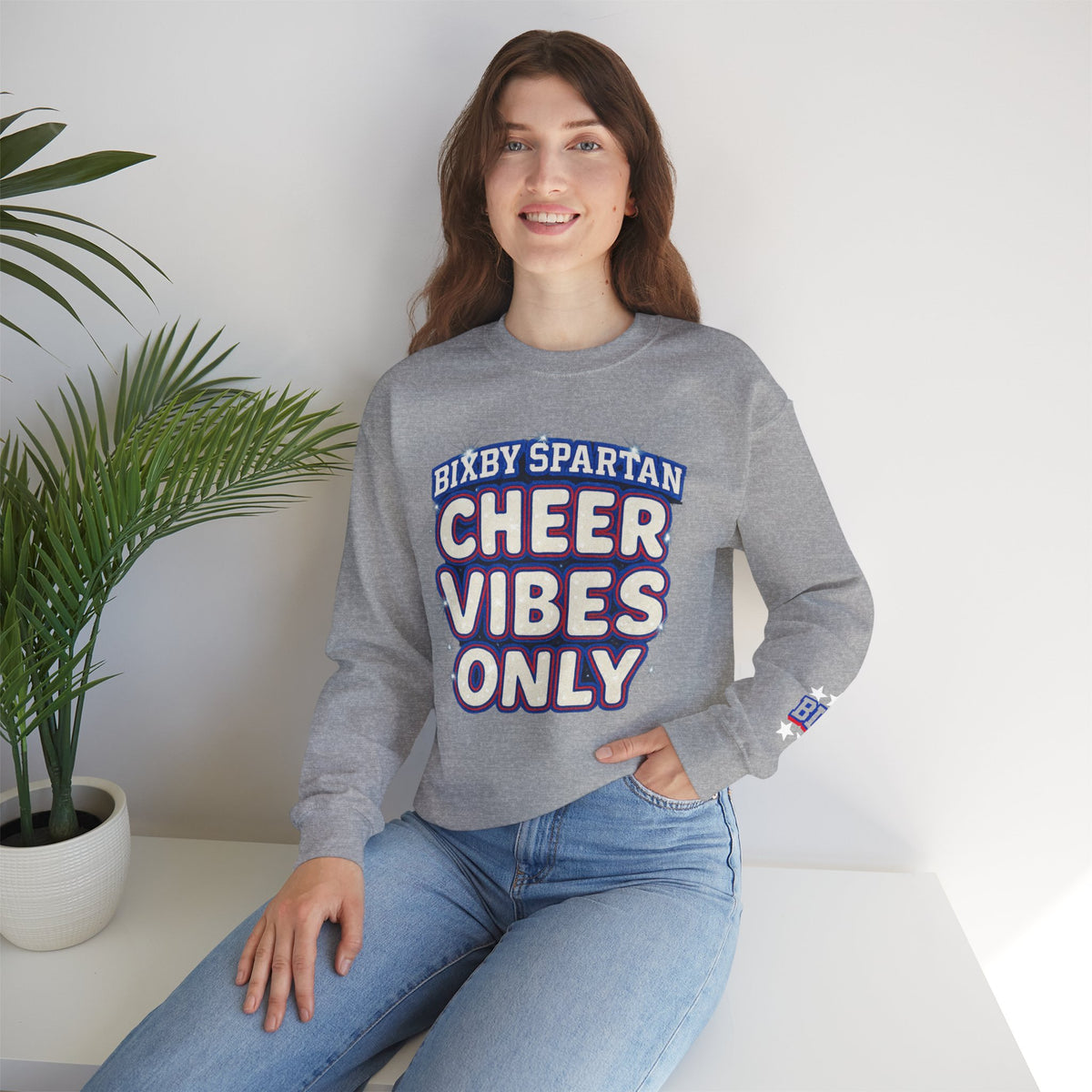 Bixby Spartans Cheer Vibes Sweatshirt