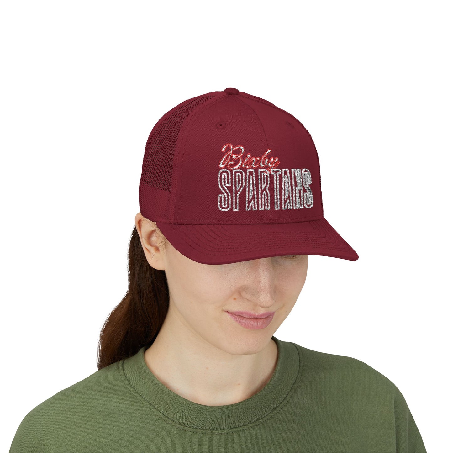 Bixby Spartan Cursive Embroidered Trucker Snapback