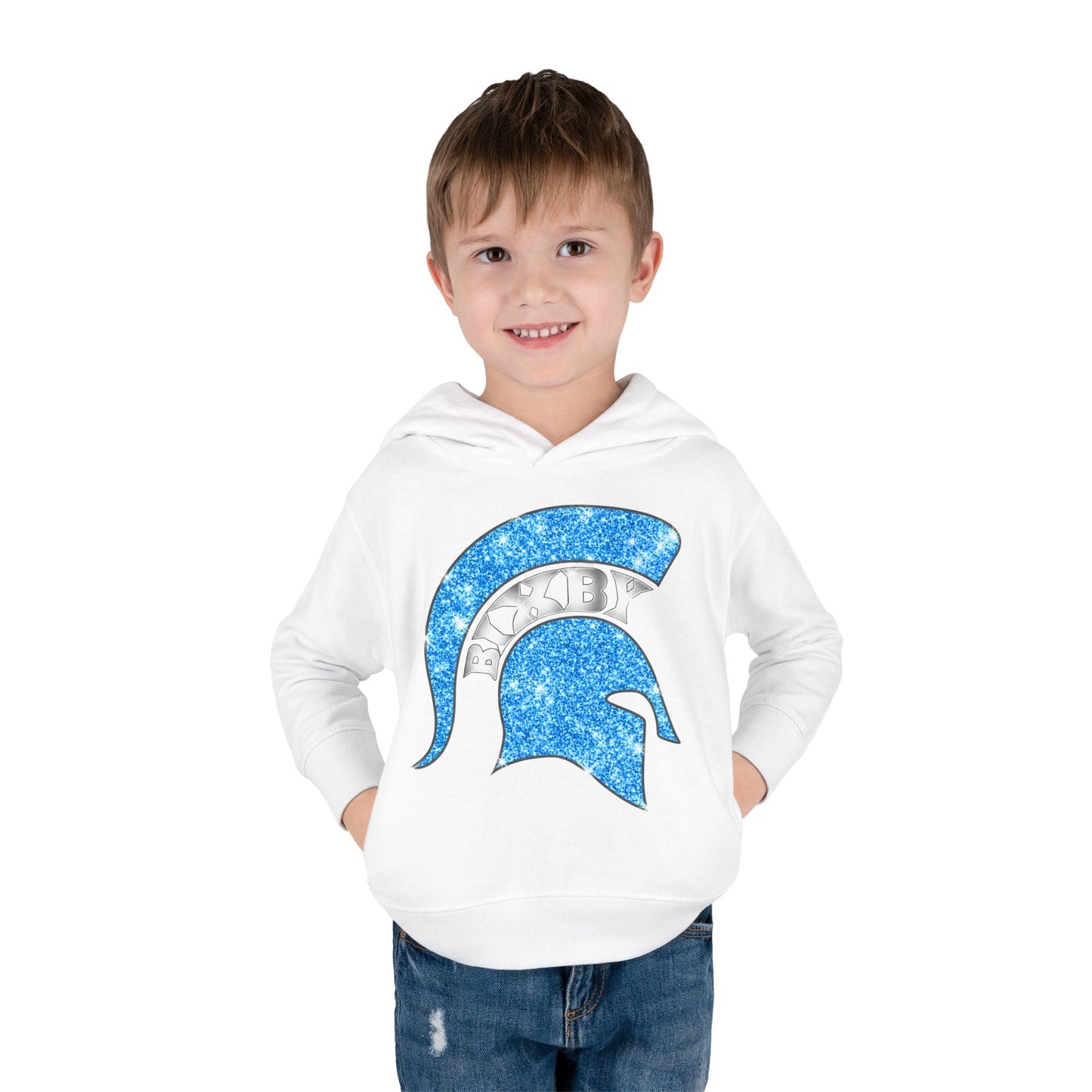 Bixby Spartans Blue Bling Toddler Rabbit Skins Sweatshirt