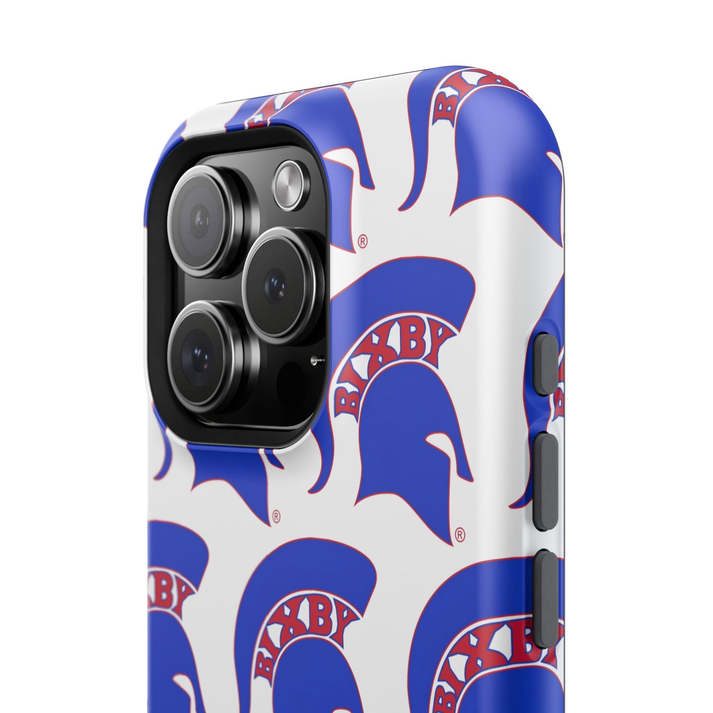 Bixby Spartan Blue Logo Impact Resistant iPhone Case