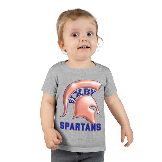 Bixby Spartans Metallic Rose Gold Toddler Tee