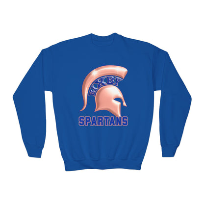Bixby Spartan Metallic Rose Gold Youth Gildan Sweatshirt