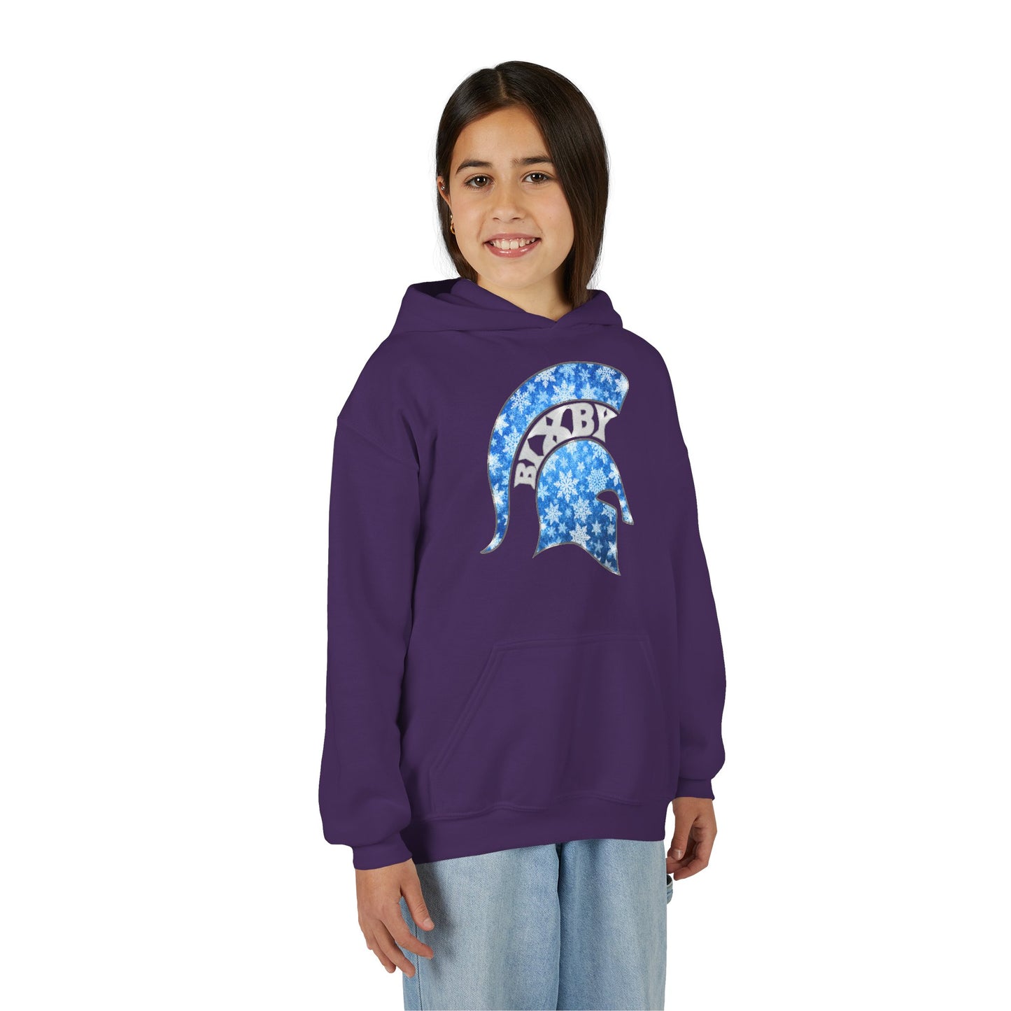 Bixby Spartan Winterfrost Youth Gildan Hoodie