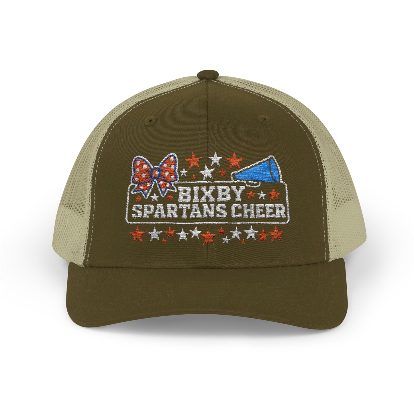 Bixby Spartans Cheer Embroidered Trucker Snapback