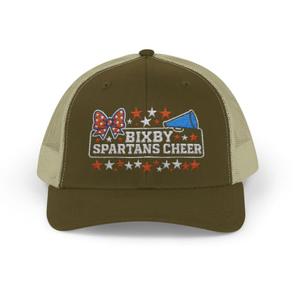 Bixby Spartans Cheer Embroidered Trucker Snapback