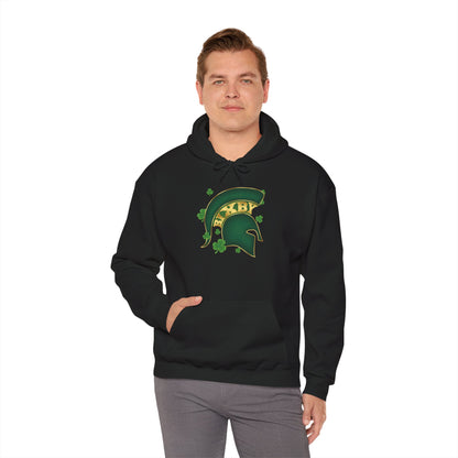 St. Patty's Good Luck Spartan Helmet Adult Gildan Hoodie