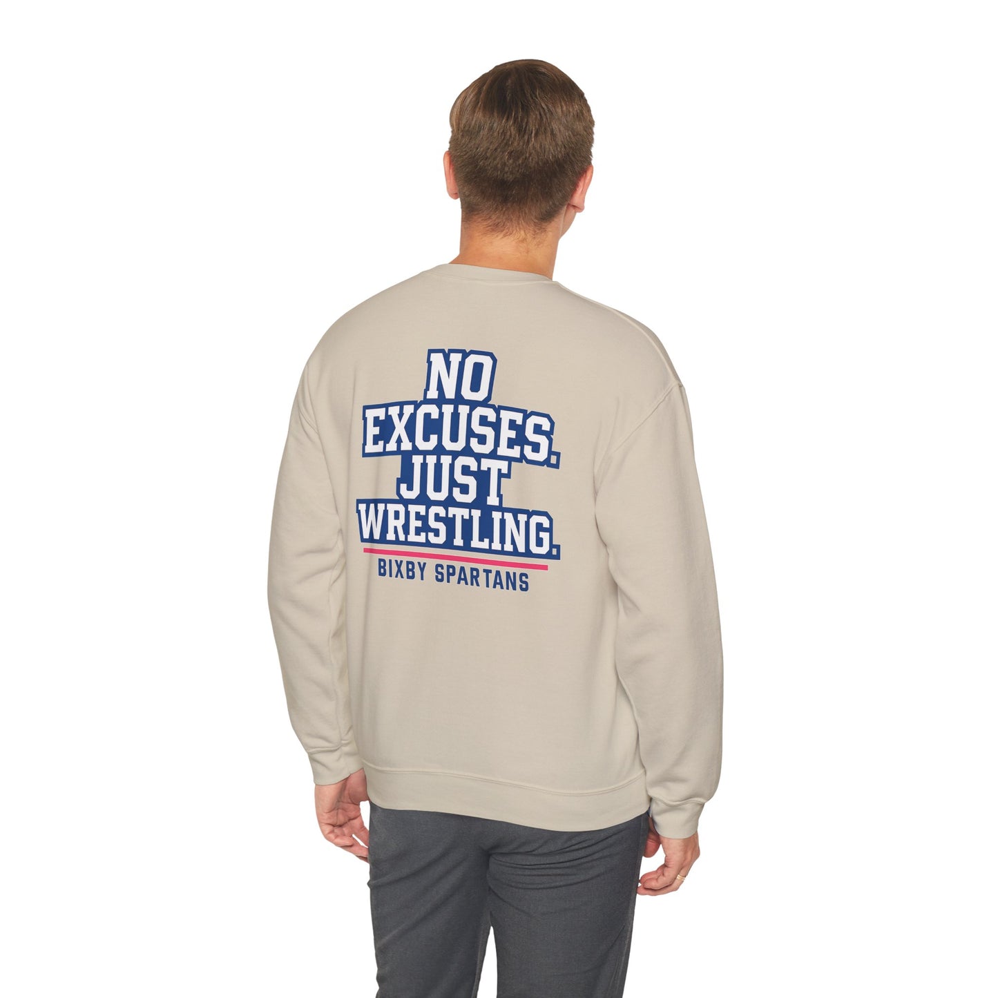 No Excuses Spartan Wrestling Gildan Sweatshirt