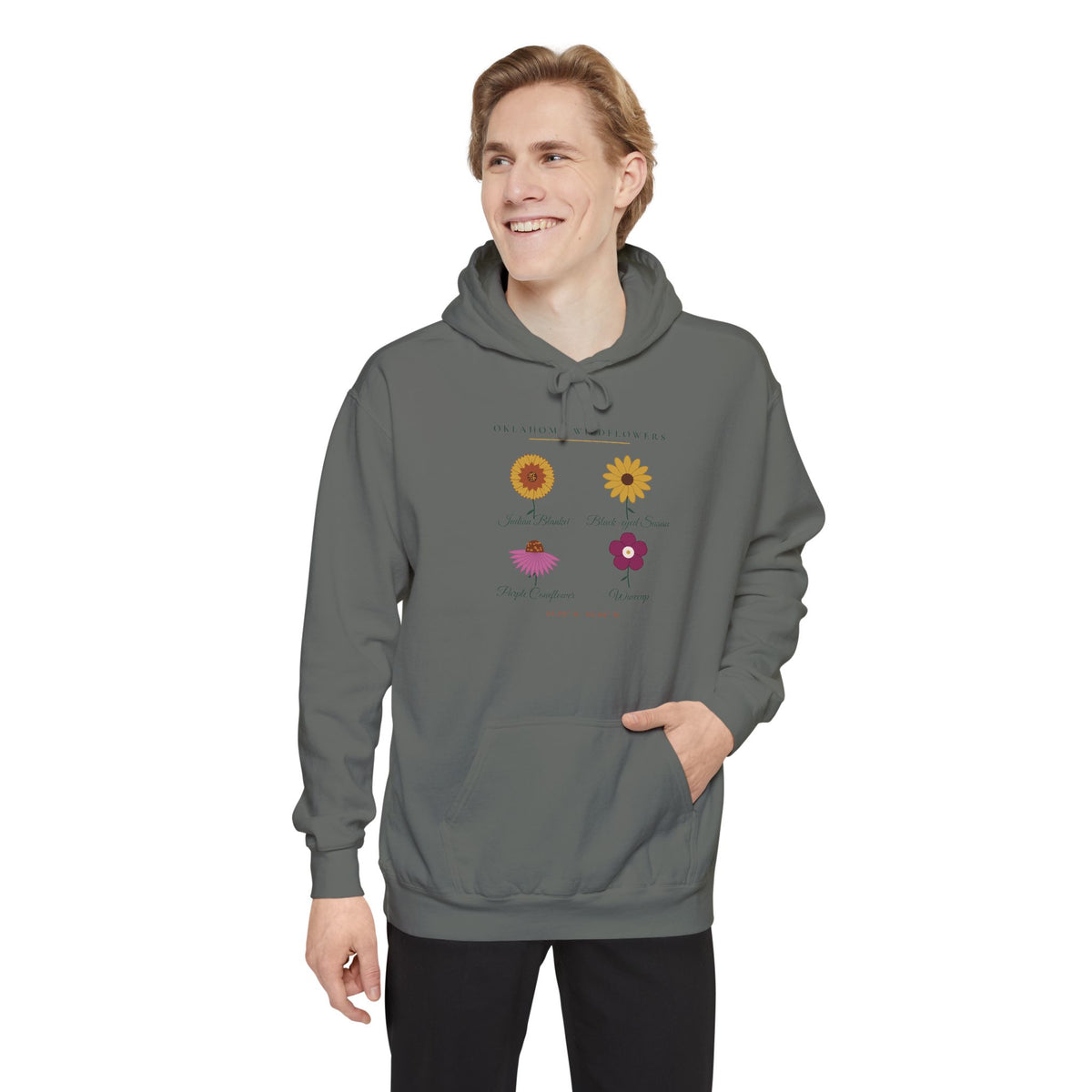 Oklahoma Wildflower Field Guide Hoodie | Comfort Colors