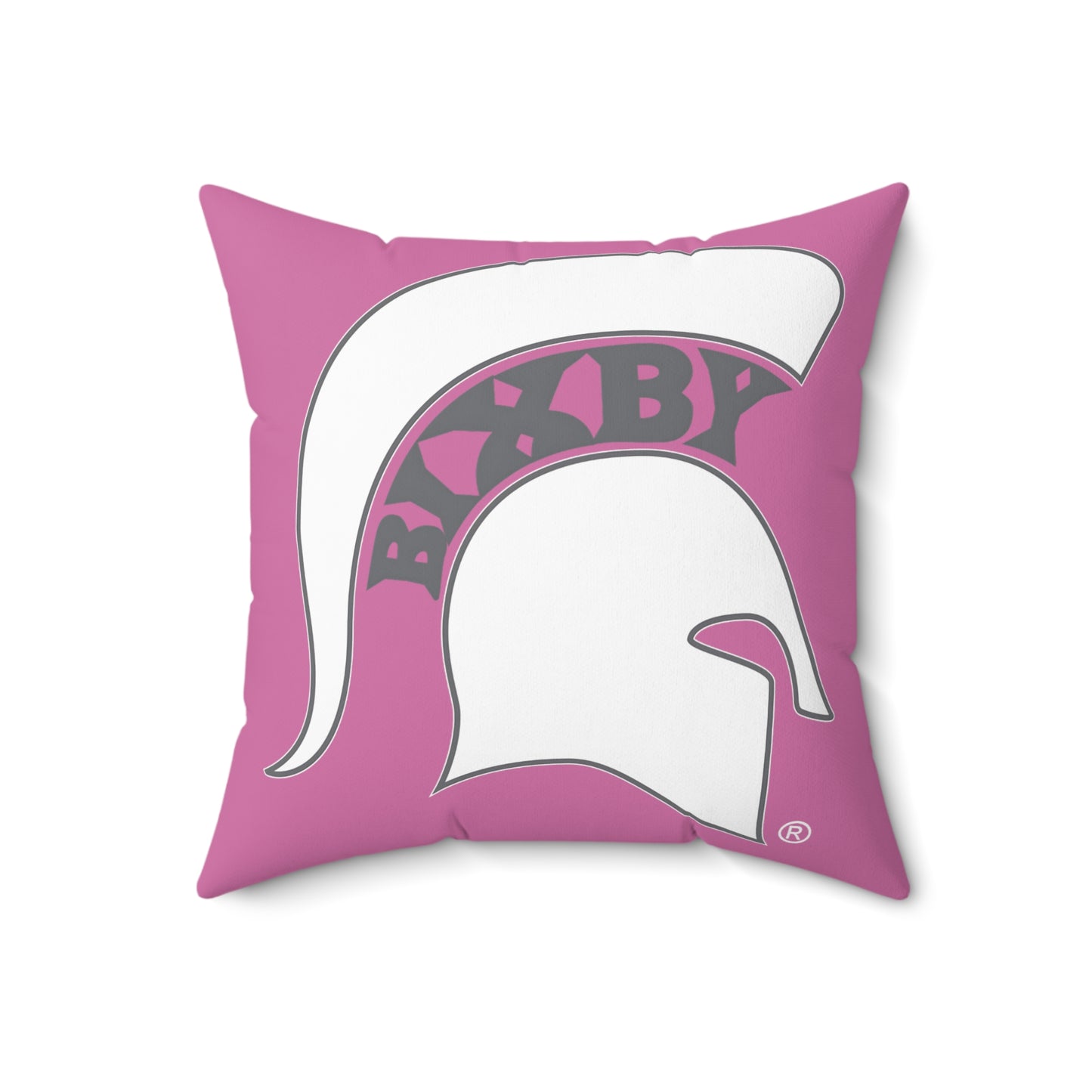 Bixby Spartans White Logo Decorative Pillow