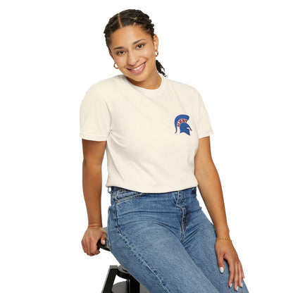 Bixby Spartan Red Embroidered Logo Comfort Colors Tee