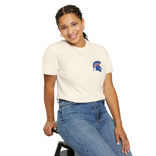 Bixby Spartan Red Embroidered Logo Comfort Colors Tee