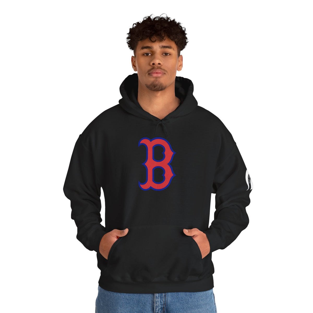 Bixby Spartans 'B' Logo With Sleeve Spartan Hoodie
