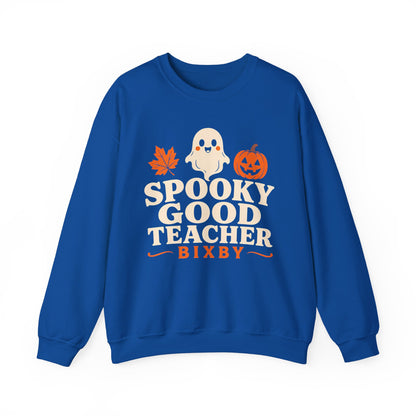 Bixby Spartans Spooky Good Teacher - Halloween Teacher (Bixby) Sweatshirt