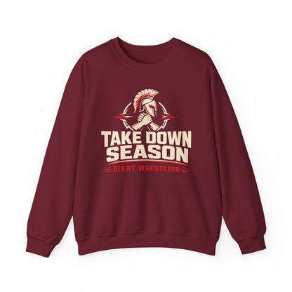 Bixby Spartans Take Down Season Wrestling - Bixby Wrestling Team Sweatshirt