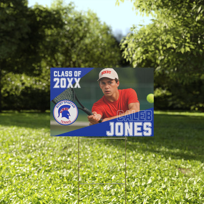 Bixby Spartan Tennis Yard Sign