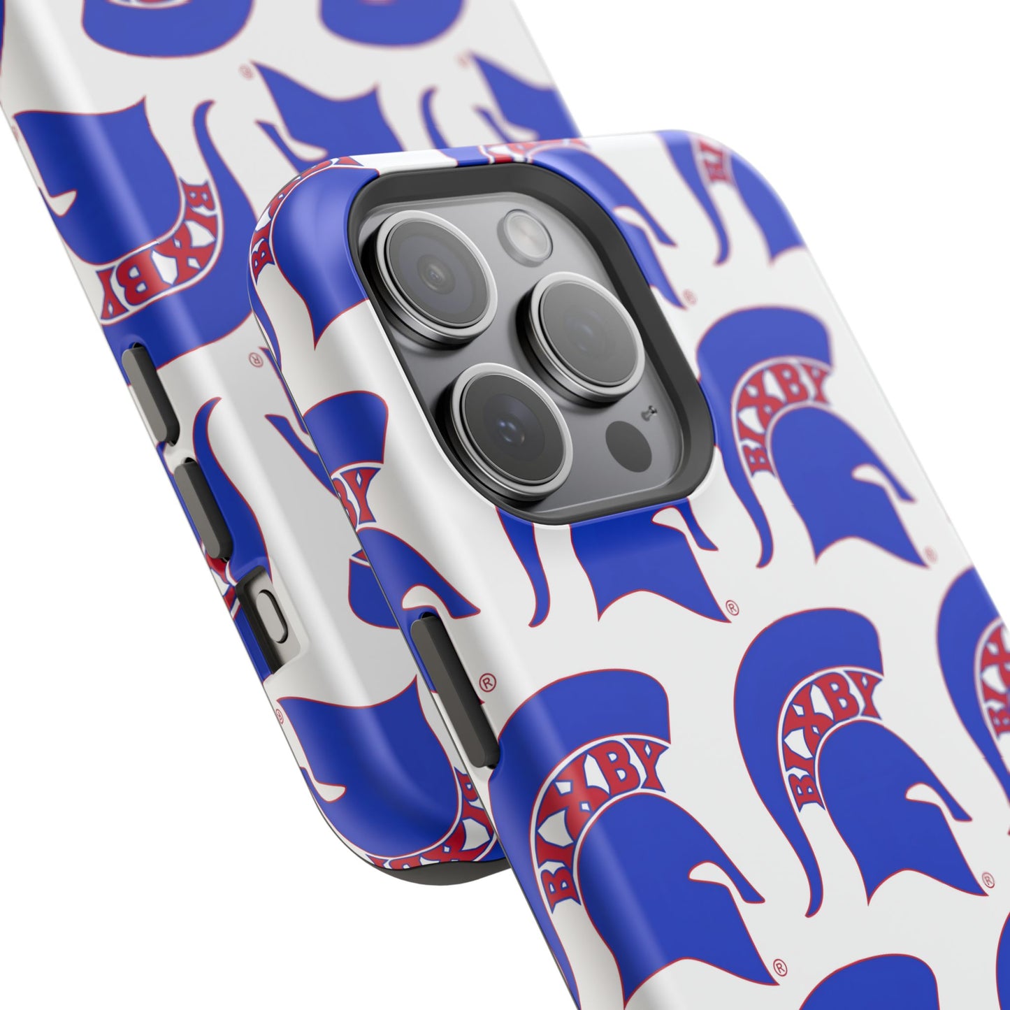 Bixby Spartan Blue Logo Impact Resistant iPhone Case