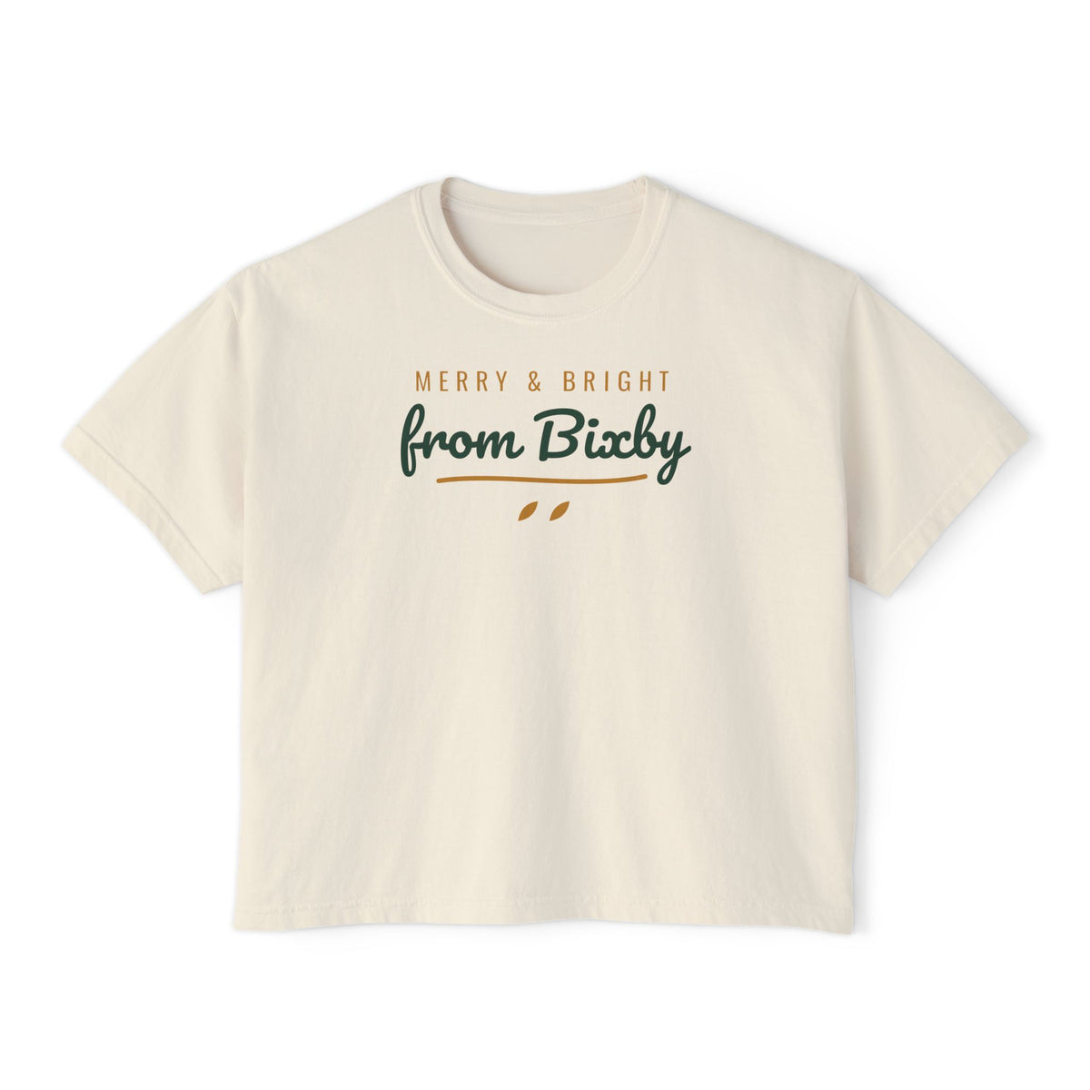 Merry & Bright from Bixby Boxy Comfort Colors Tee