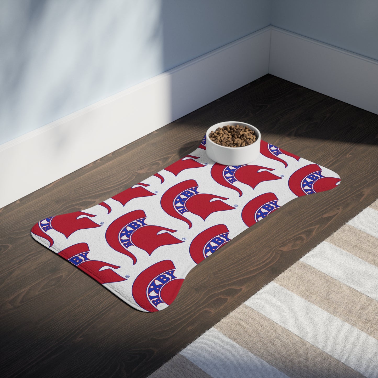 Spartan Red Logo Pet Feeding Mat