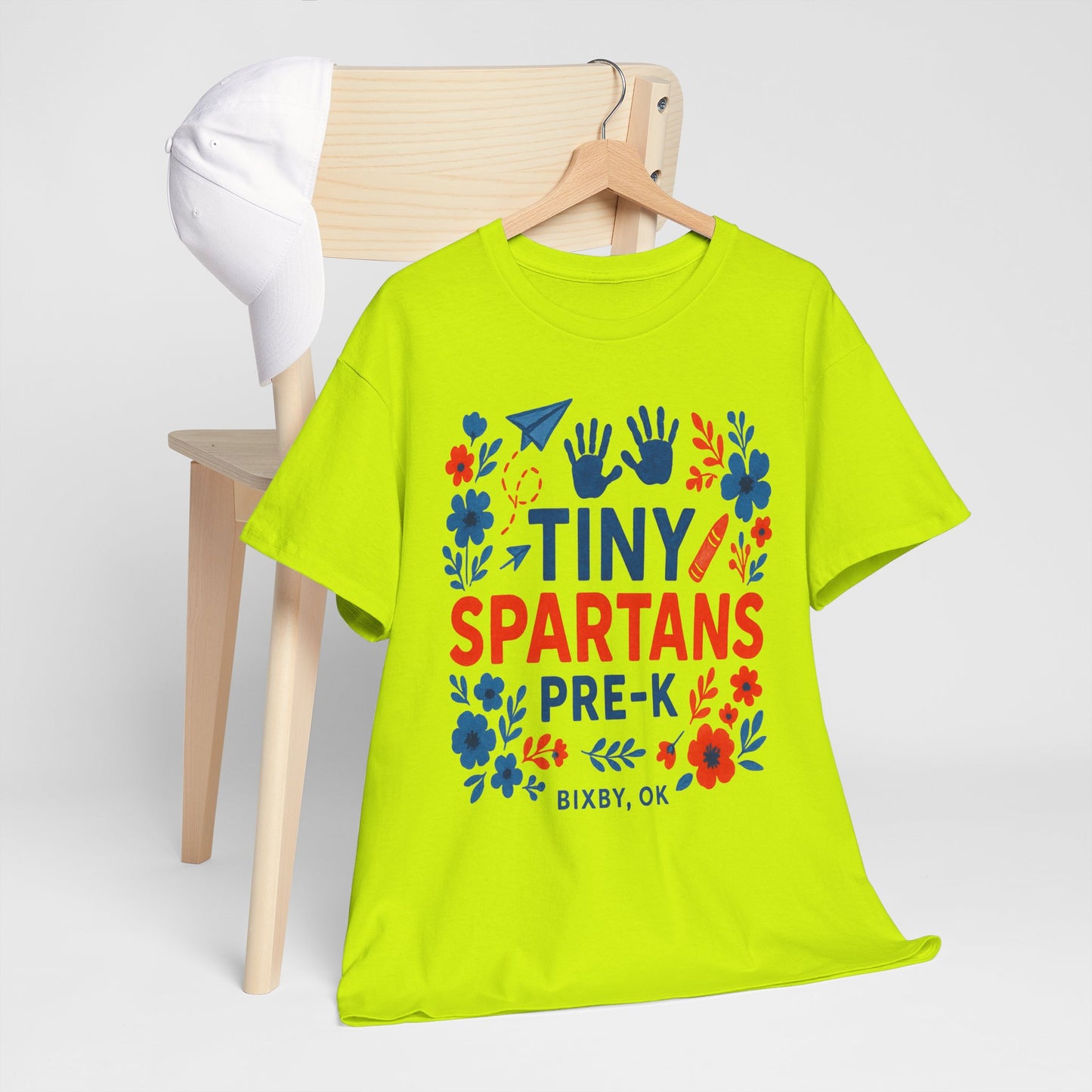 Floral Tiny Pre-K Spartan Gildan Tee