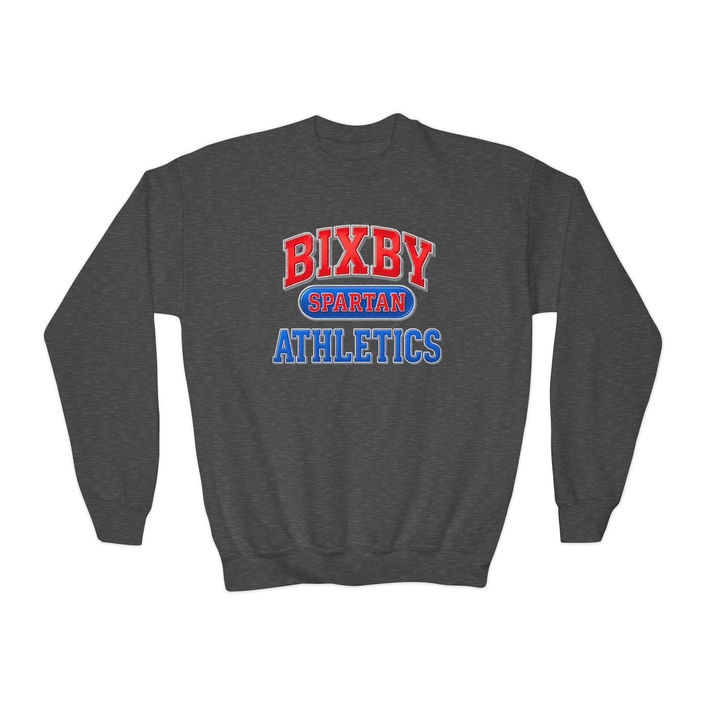 Bixby Spartan Athletics Youth Metallic Gildan Sweatshirt