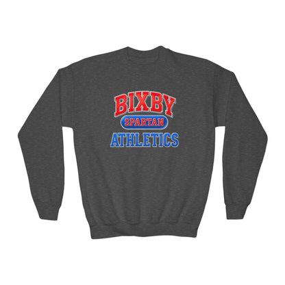 Bixby Spartan Athletics Youth Metallic Gildan Sweatshirt