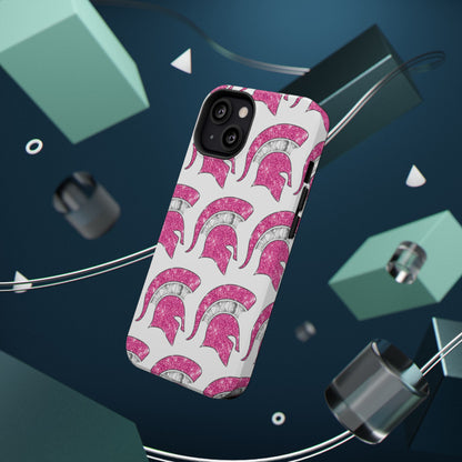 Bixby Spartan Pink Bling Logo Impact Resistant iPhone Case