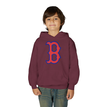 Youth Hoodie with Red & Blue 'B' Logo Youth Gildan Hoodie