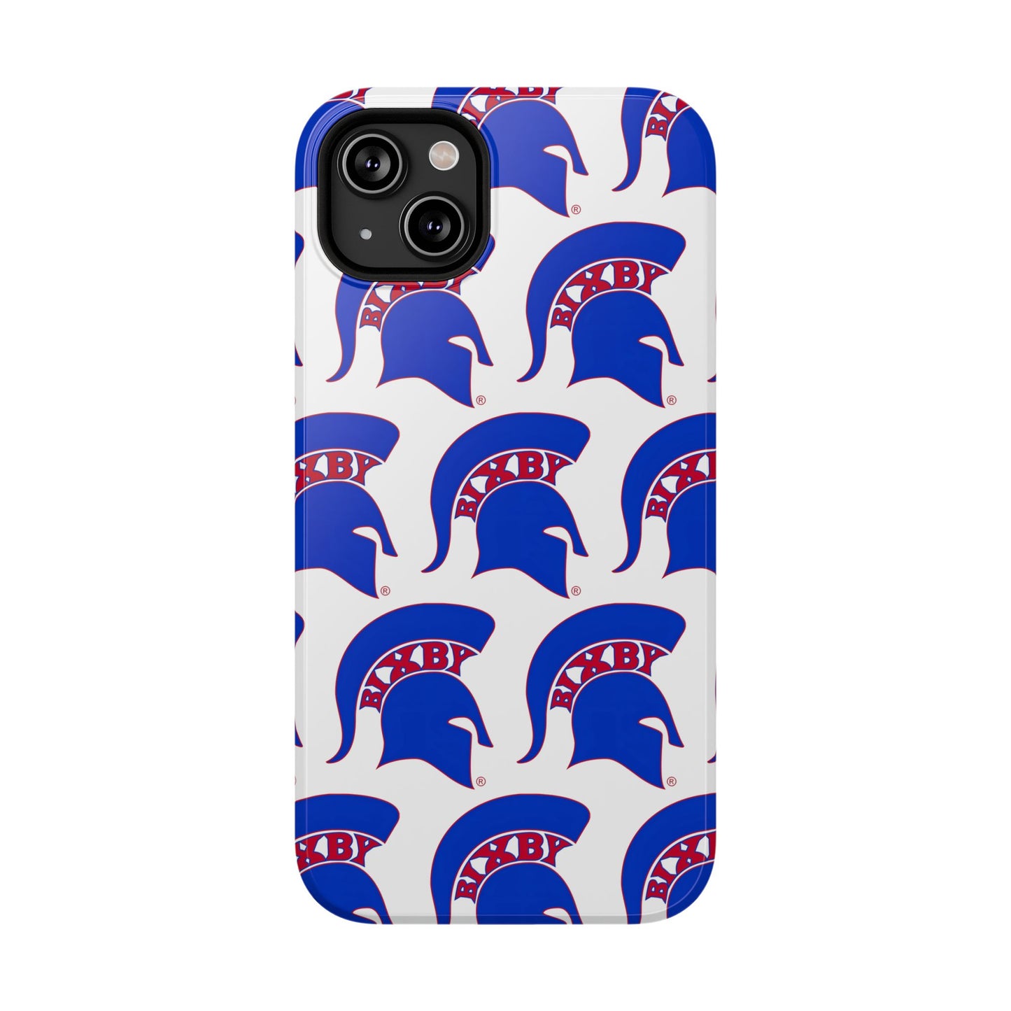 Bixby Spartan Blue Logo Impact Resistant iPhone Case