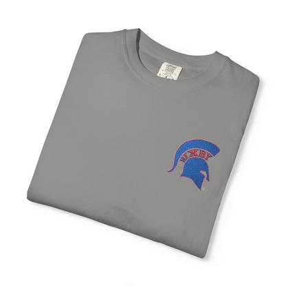 Bixby Spartan Red Embroidered Logo Comfort Colors Tee