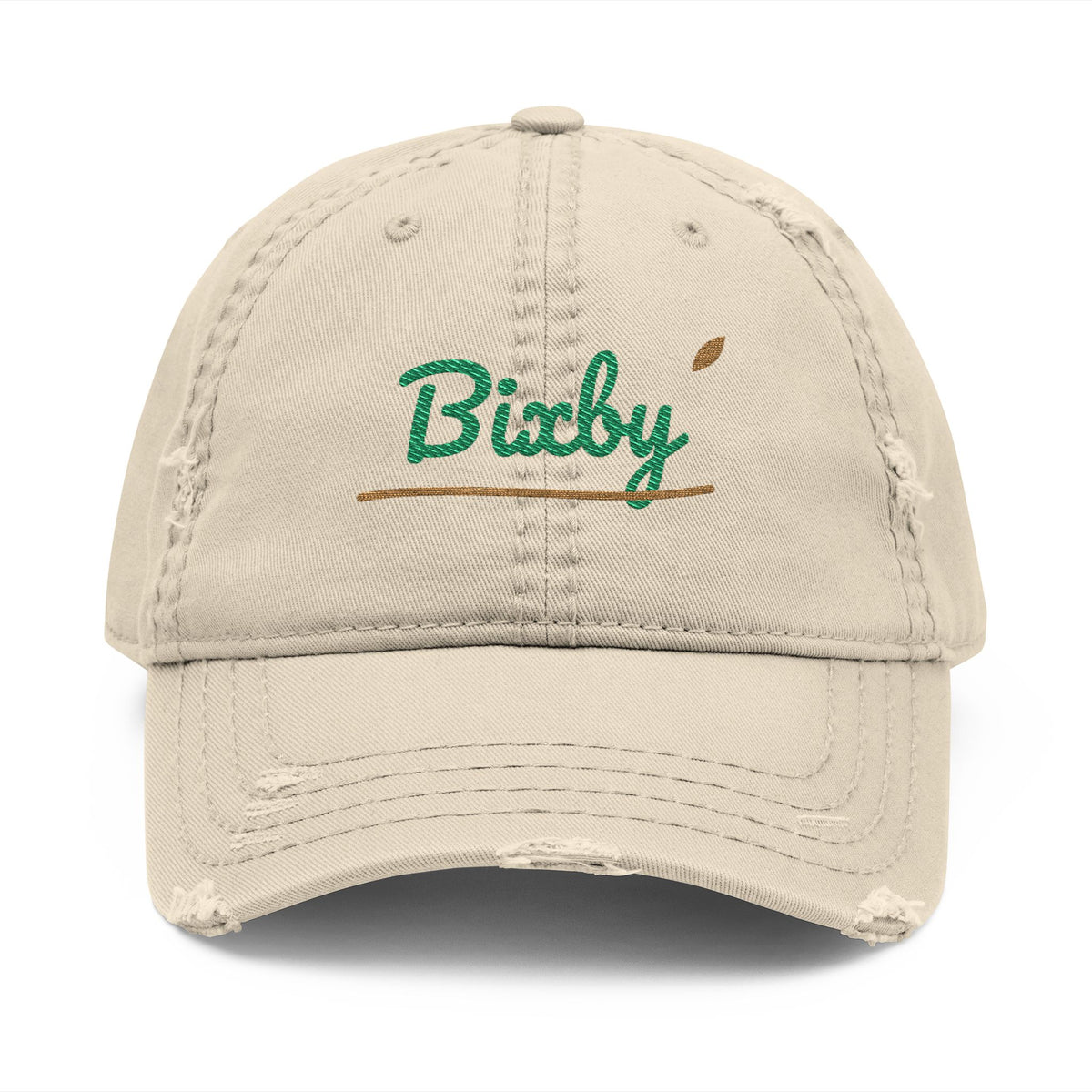 Bixby Garden Script Distressed Washed Dad Hat