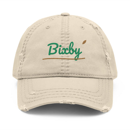 Bixby Garden Script Distressed Washed Dad Hat