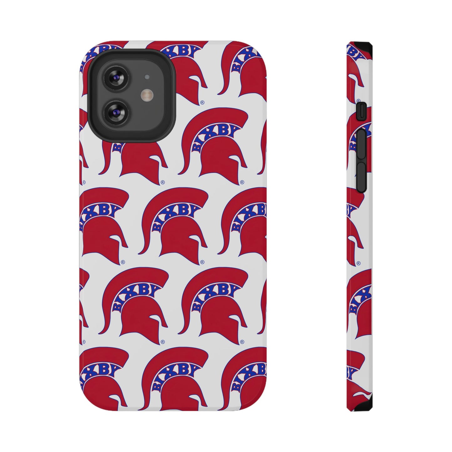 Bixby Spartan Red Logo Impact Resistant iPhone Case