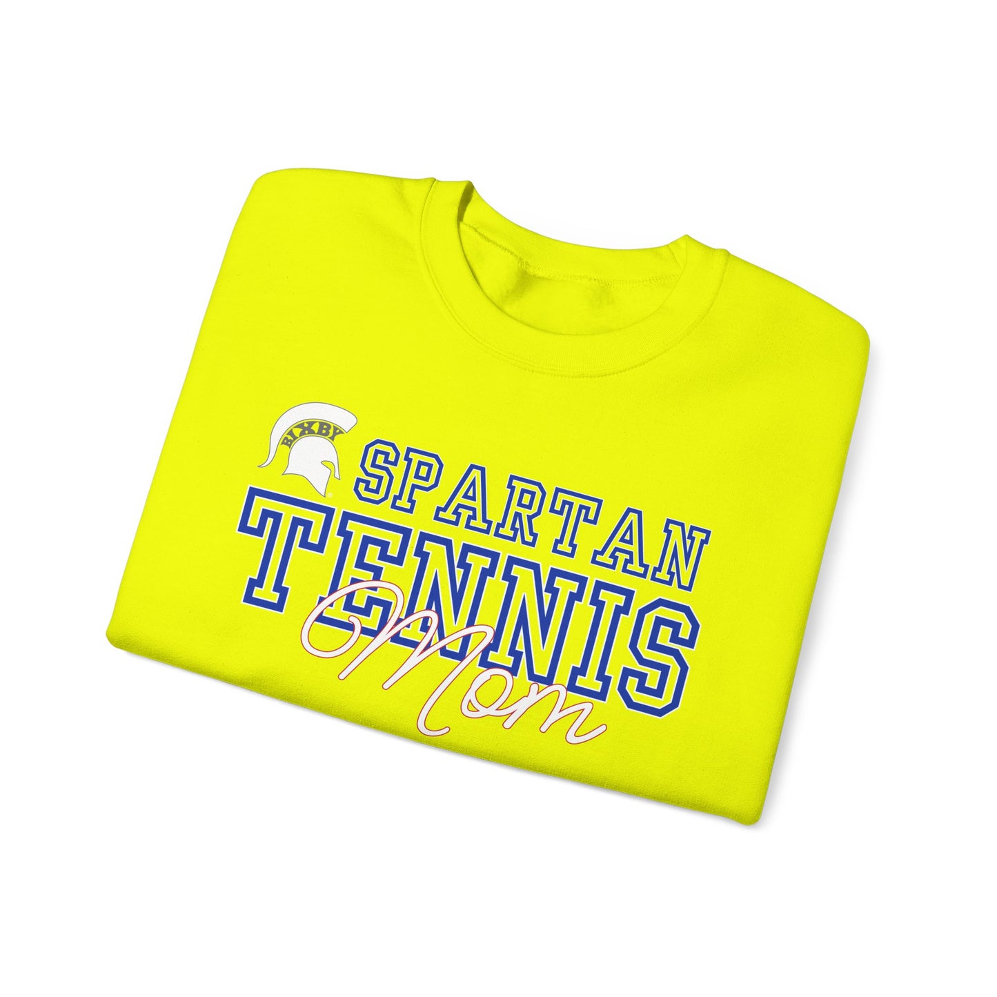 Spartan Tennis Mom Gildan Sweatshirt with Sleeve Print