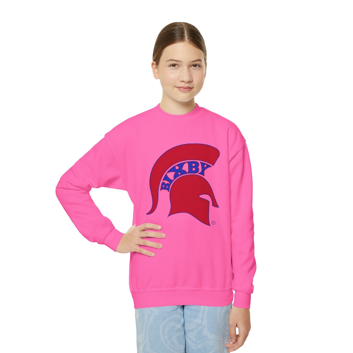 Spartan Red Logo Youth Gildan Sweatshirt
